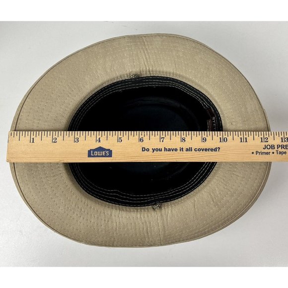 Stetson Outdoor Fedora Hat With Vent Holes And Decorative Band Size M Tan/Brown